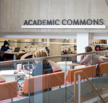 Academic Commons area of newly renovated EH Butler Library at Buffalo State