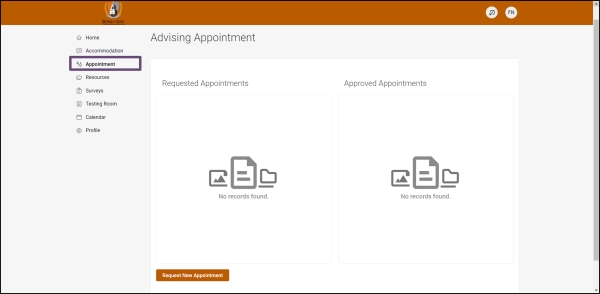 Step 2, selecting Appointment